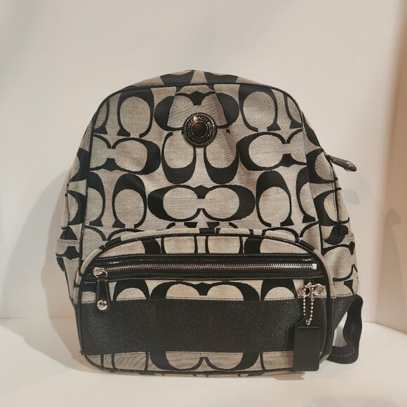 Coach Bags | Coach Backpack | Color: Signature C Print Black and Gray | Size: OS - Picture 1 of 5